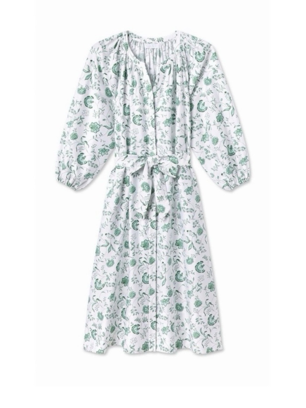 NWOT Lake Meadow Vines Brunch Midi Dress with Tie Waist and Pockets XL - Picture 2 of 4